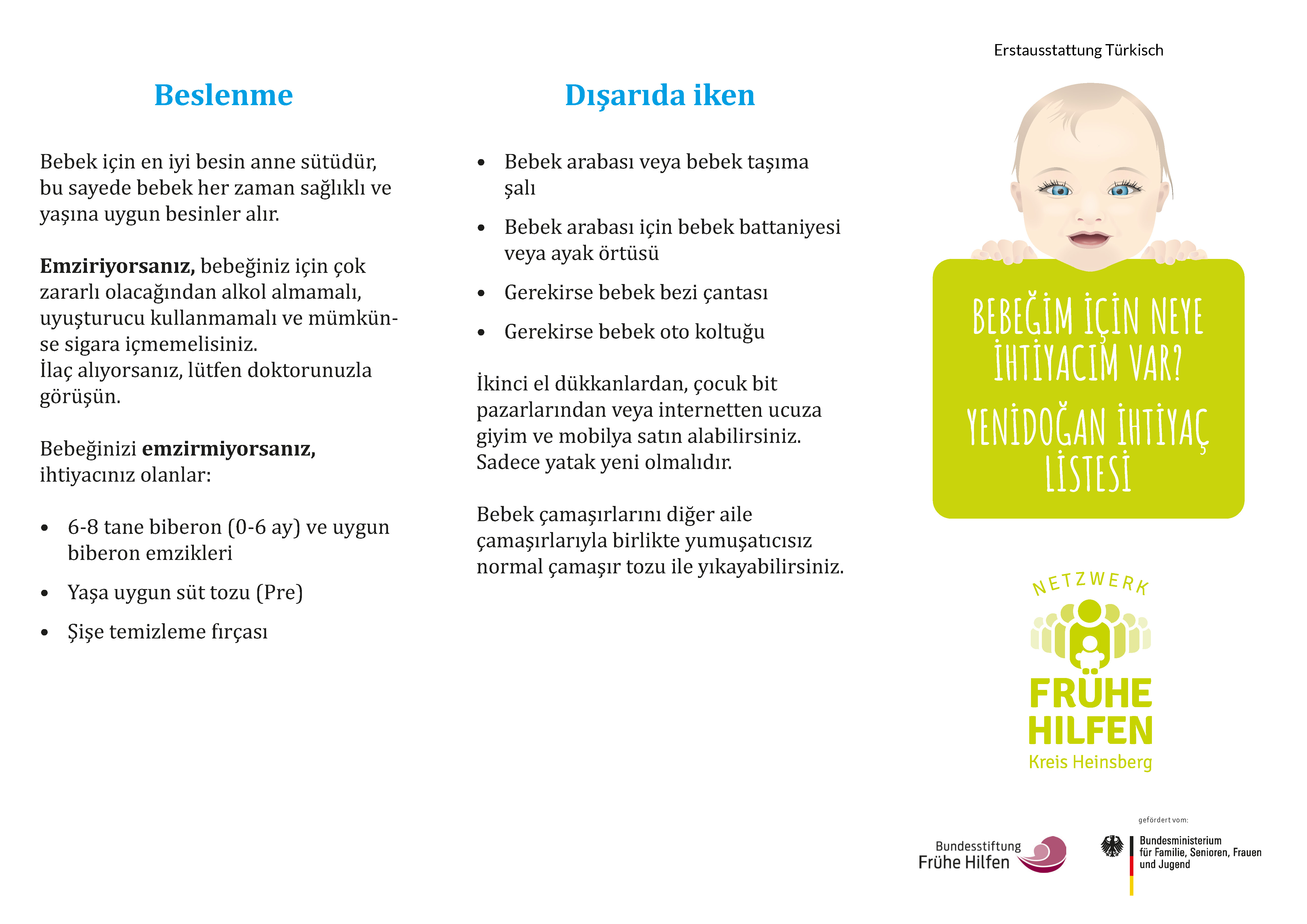 Vorschaubild Flyer Erstausstattung Türkisch
